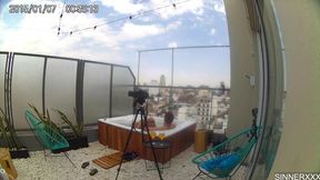 behind the scenes cam - intense sex in the rooftop jacuzzi in argentina - cherry kiss