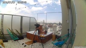 behind the scenes cam - intense sex in the rooftop jacuzzi in argentina - cherry kiss
