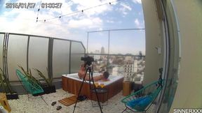 behind the scenes cam - intense sex in the rooftop jacuzzi in argentina - cherry kiss