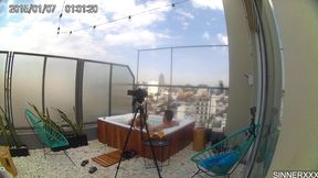 behind the scenes cam - intense sex in the rooftop jacuzzi in argentina - cherry kiss