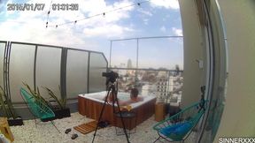 behind the scenes cam - intense sex in the rooftop jacuzzi in argentina - cherry kiss