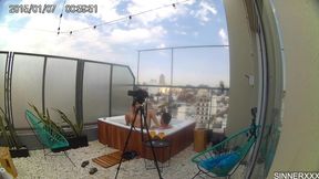 behind the scenes cam - intense sex in the rooftop jacuzzi in argentina - cherry kiss