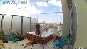 behind the scenes cam - intense sex in the rooftop jacuzzi in argentina - cherry kiss