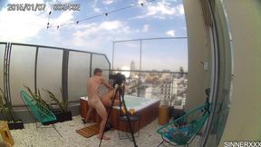 behind the scenes cam - intense sex in the rooftop jacuzzi in argentina - cherry kiss