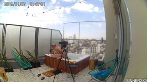 behind the scenes cam - intense sex in the rooftop jacuzzi in argentina - cherry kiss