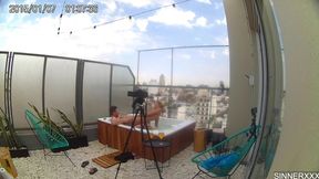 behind the scenes cam - intense sex in the rooftop jacuzzi in argentina - cherry kiss