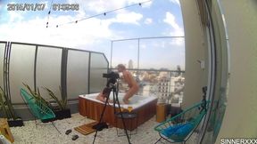 behind the scenes cam - intense sex in the rooftop jacuzzi in argentina - cherry kiss