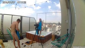 behind the scenes cam - intense sex in the rooftop jacuzzi in argentina - cherry kiss