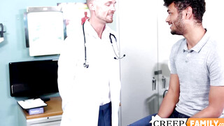 I let my doctor stepdad Jake Lawrence examine my penis but ends up sucking it