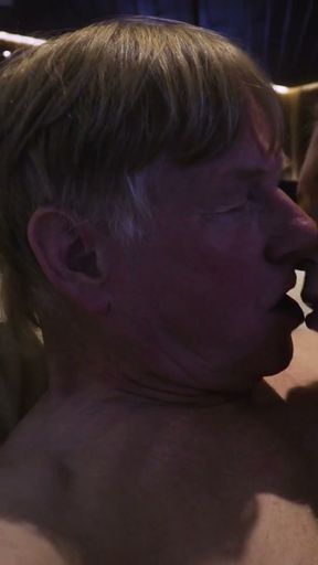 Young Babe Strips Off Her Clothes &amp; Takes Control of Older Man on the Couch   Clip 1