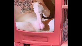Stroking my long fat cock for you / come watch me cum
