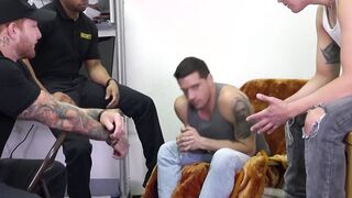 Gay criminals with tattoos are punished by Donovan Cox and Jeremiah Cruze