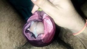 Satin silk handjob porn - Bhabhi satin suit rollover and cum of dick head (133)