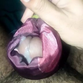 Satin silk handjob porn - Bhabhi satin suit rollover and cum of dick head (133)