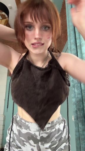 Teen onlyfan with big tits teases her followers