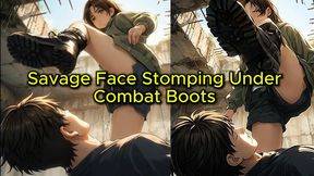 Savage Face Stomping Under Combat Boots - Sakura Flattens You Mercilessly | Femdom Trampling Animation
