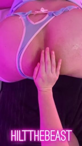 Teasing my Frilly Sissy BF with a Huge 11inch ButtPlug Stuffed in his Pussy! - Clip