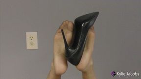 Black Heels Pantyhose Feet Shoeplay - Kylie Jacobsx - MP4 480p SD