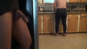 Stepmom Almost Caught Me Masturbating And Ejaculating On Her Big Ass