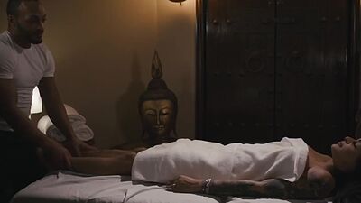 Massaging transgender fucked in asshole by nympho male