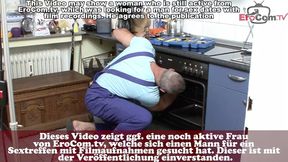 German cougar housewife seduces handyman for cash