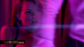 Tiffany Leiddi's big boobs get a workout in behind-the- glass action