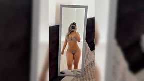 Slimthick laitna showed her new lingerie before sex POV