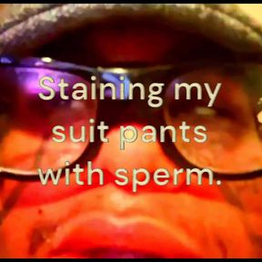 Suit pant stainage.