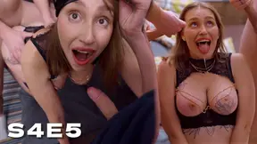 Hotwife's birthday surprise leads to POV threesome with a courier