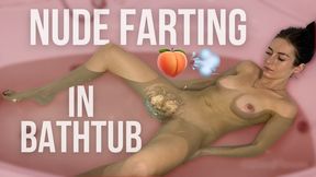 Nude Stinky FARTING in a Bathtub in Different Poses