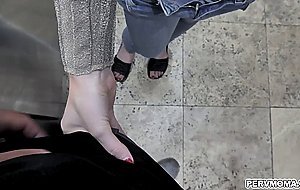 Brianna Rose shows of her bra and her panties to her stepson