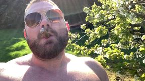 Smoking My Cigar Outdoors in the Summer Heat