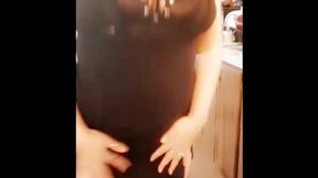 Tattooed slutwife Babs rides cock in sexy striptease