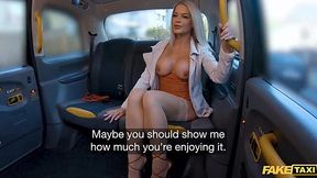 Busty British MILF Miss Sally Fucks Stranger in Fake Cab