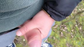 Risky Jerk off After Work Masturbation Cumshot
