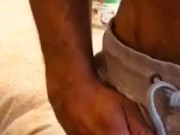 Behind them grey joggers