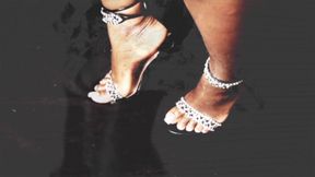 Beautiful long pearl toenails