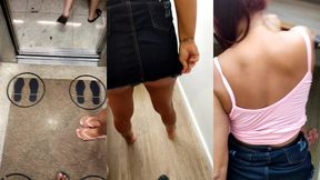 sai de sainha sem calcinha, encontrei um safado no elevador e ele arrombou meu cu e me deu banho de leite.