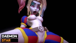Harley Quinn cosplays ponmi to get fucked
