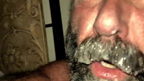Cigar Daddy wrecks his cum whore raw gloryhole hole