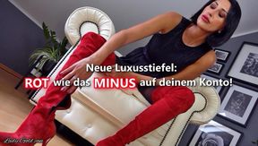 Neue Luxusstiefel: ROT wie das Minus auf deinem Konto!