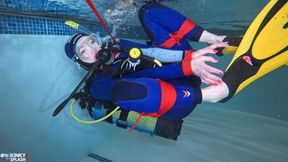 Underwater Bondage in Scuba: Tied Tight & Dragged Through Water - MP4