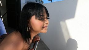 Hot Babe in Doggy Style Taking a Dick and Sucking Another