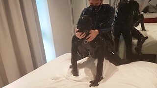 Knocking Off a agitated condom doll