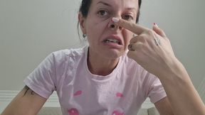 Avalanche of snot on the nose, talking nasty