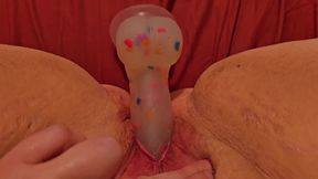 BBW Fucks Tight Pussy with Dildo