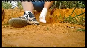 meus nike sujos suados meias p&eacute_s sujos com muito chule