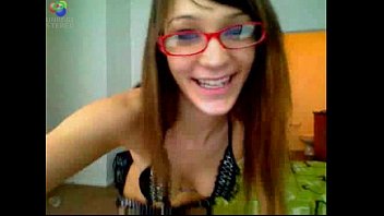 Geeky Teen Teases on Cam and gets freaky