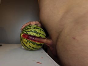 My Way of Beeing a Vegan. Fucking a Watermelon