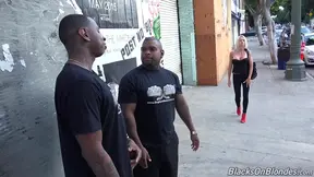 Sultry Bimbo Whore Takes Two Big Black Cocks Deeply Inside Her Pussy